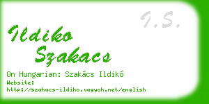 ildiko szakacs business card