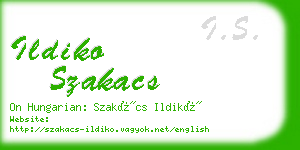 ildiko szakacs business card